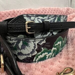 Coach x Kaffe Fassett crossbody leather strap